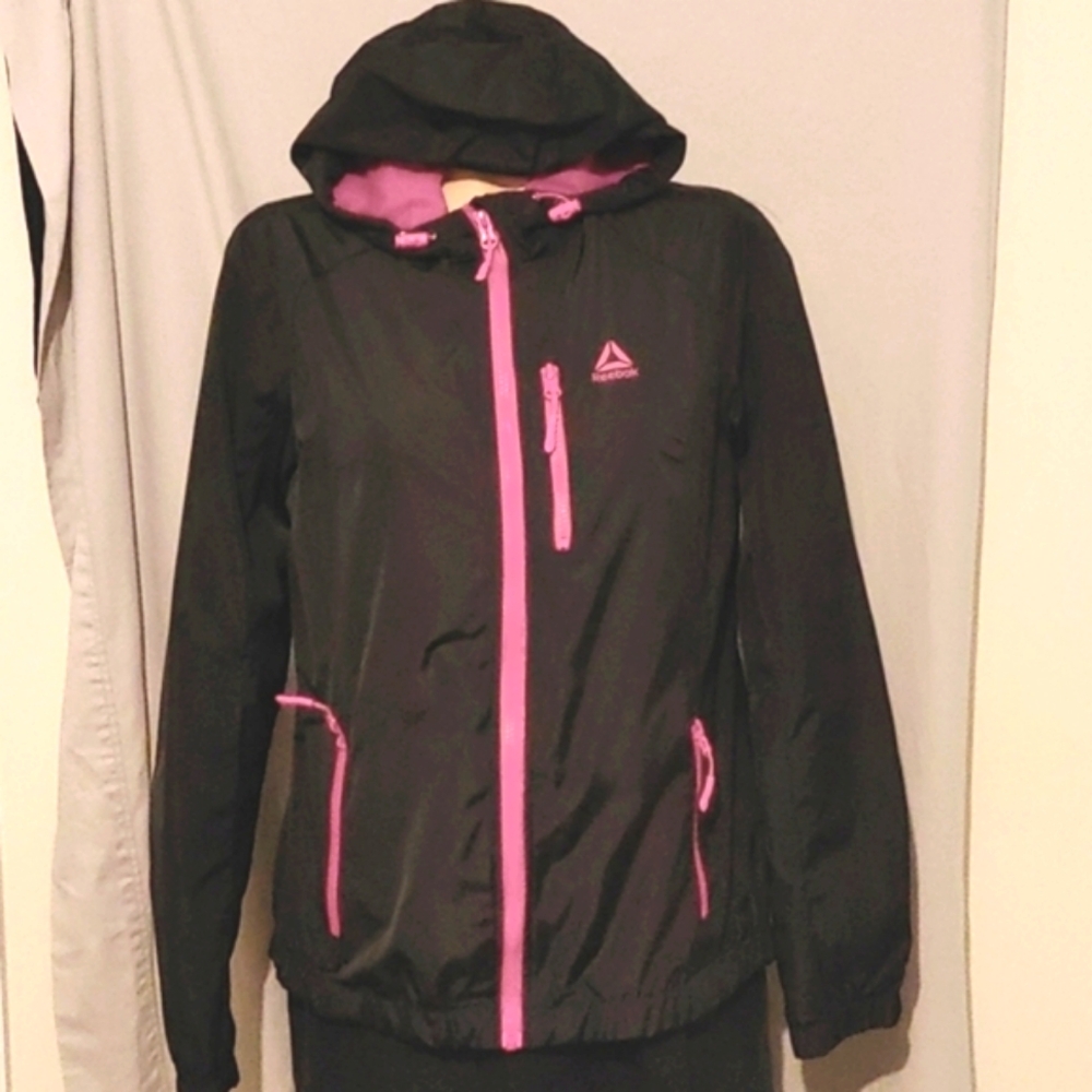 Reebok lightweight hooded utility windbreaker, jacket New